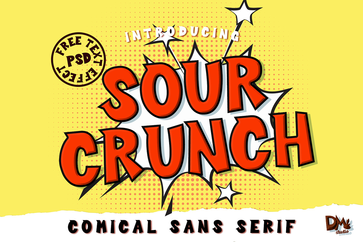 Sour Crunch - Comical Sans Serif in Display Fonts - product preview 8