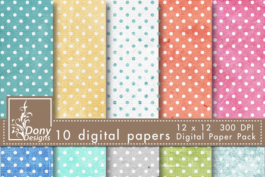Vintage pattern Digital Paper Packs