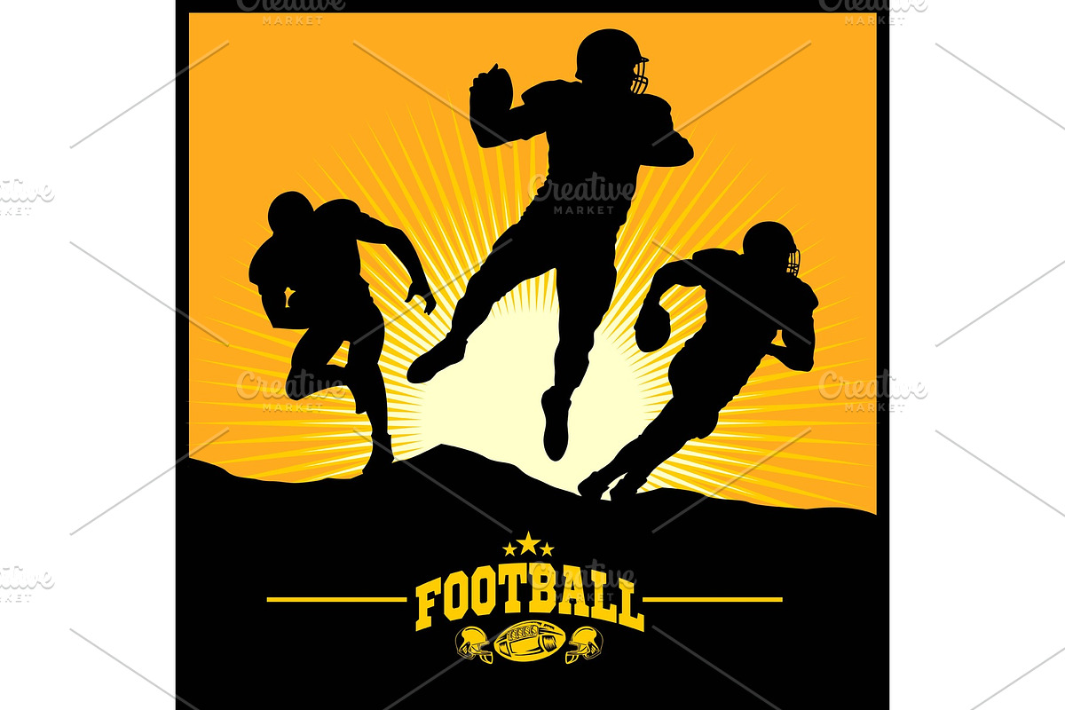 vector football players in in Illustrations - product preview 8