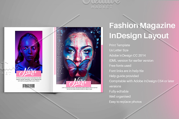 Fashion Magazine InDesign Layout in Magazine Templates - product preview 10