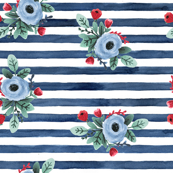 Patriotic seamless patterns in Patterns - product preview 4