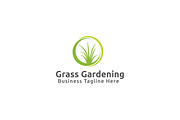 Grass Gardening Logo Template