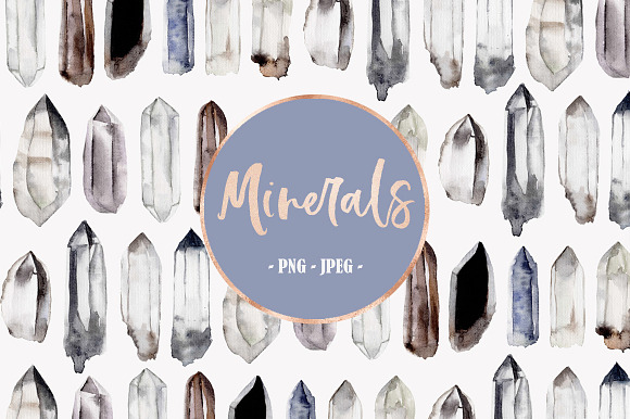 Mineral watercolor set in Illustrations - product preview 5
