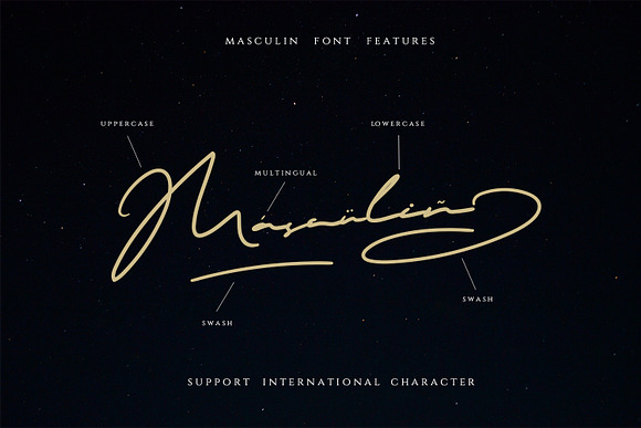 MASCULIN - The Real Signature Font in Script Fonts - product preview 6