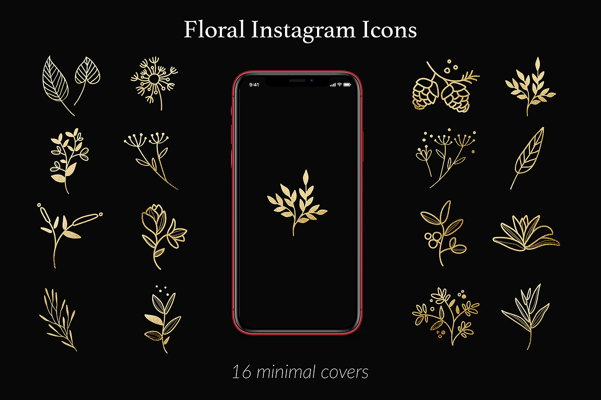 Instagram Icons - Flowers & Branches in Instagram Templates - product preview 8