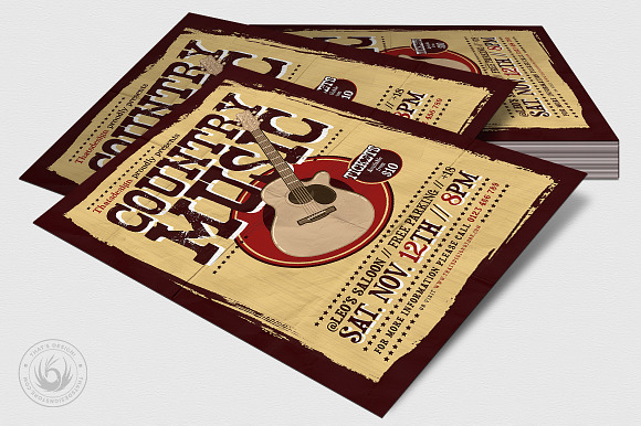 Country Music Flyer Template V3 in Flyer Templates - product preview 3