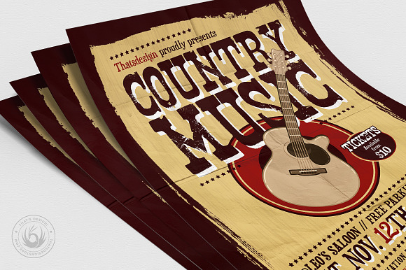 Country Music Flyer Template V3 in Flyer Templates - product preview 4