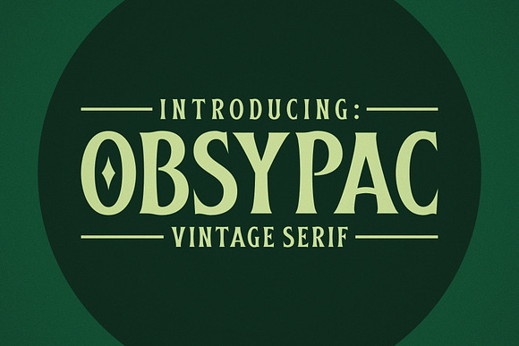 Obsypac | Vintage Serif in Display Fonts - product preview 1