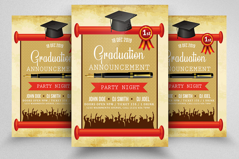 Graduation Party Flyer Template in Flyer Templates - product preview 8