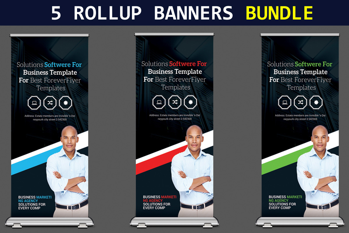 5 Multipurpose Rollup Banners Bundle in Flyer Templates - product preview 8