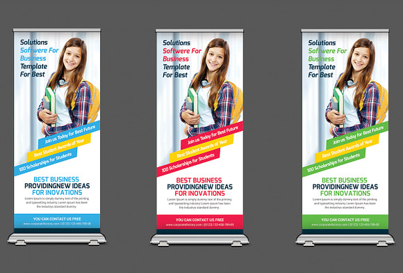 5 Multipurpose Rollup Banners Bundle in Flyer Templates - product preview 3