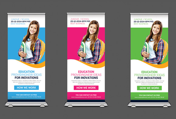 5 Multipurpose Rollup Banners Bundle in Flyer Templates - product preview 4