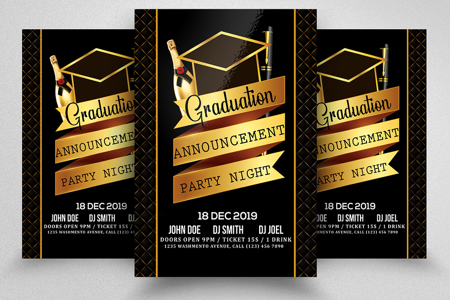 Graduation Celebration Party Flyer in Flyer Templates - product preview 8