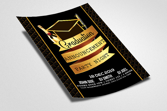 Graduation Celebration Party Flyer in Flyer Templates - product preview 1