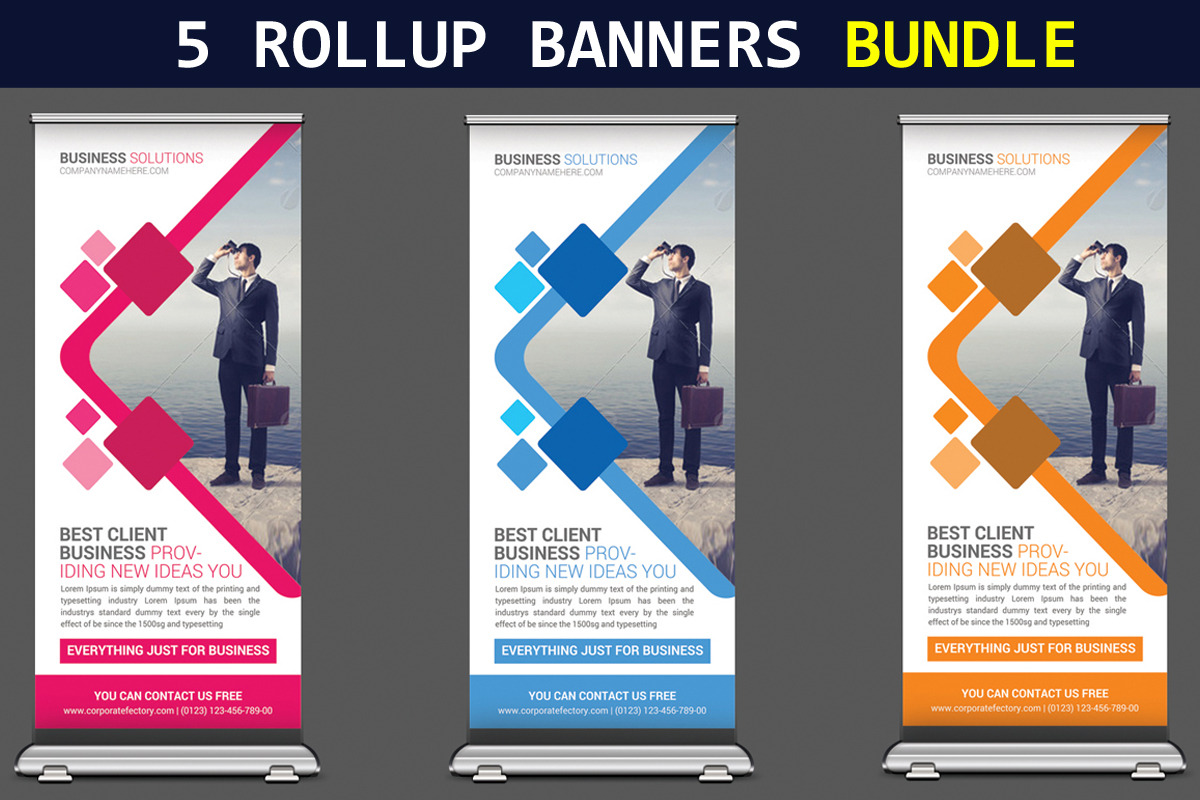 5 Corporate Rollup Banners Bundle in Flyer Templates - product preview 8