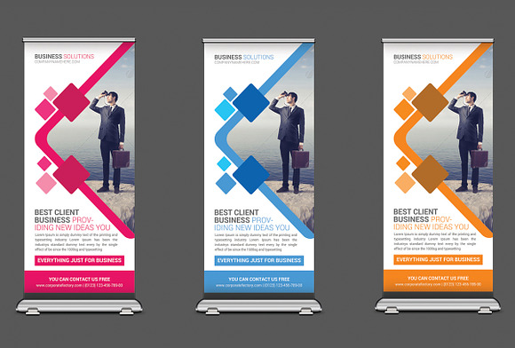 5 Corporate Rollup Banners Bundle in Flyer Templates - product preview 3