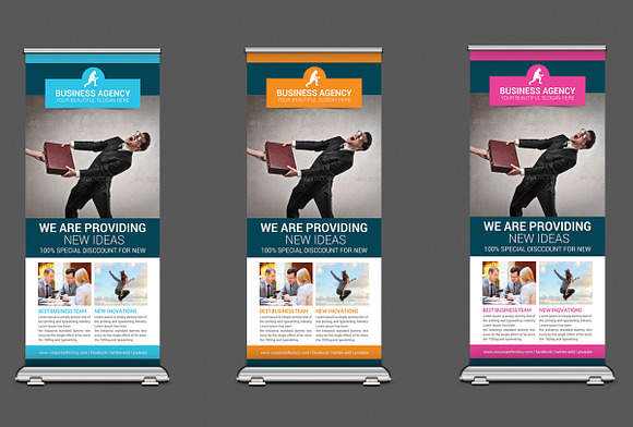 5 Corporate Rollup Banners Bundle in Flyer Templates - product preview 4
