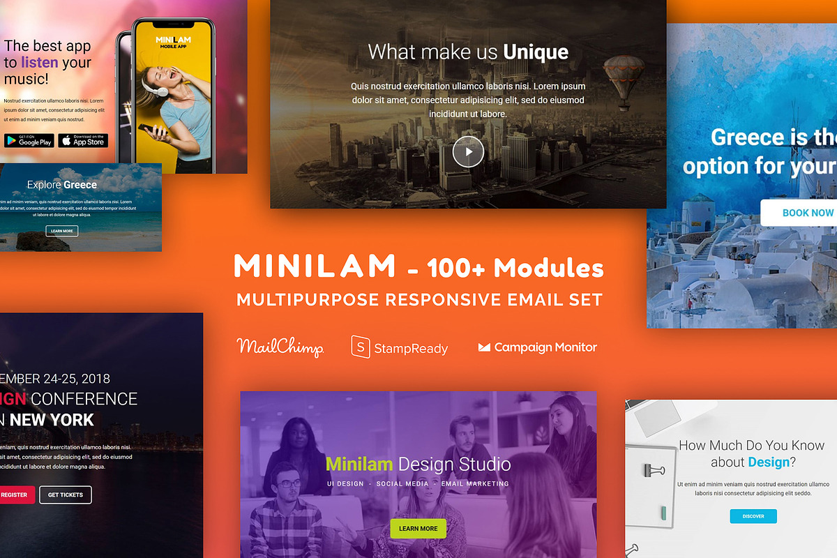 Minilam - Multipurpose Email Set in Mailchimp Templates - product preview 8