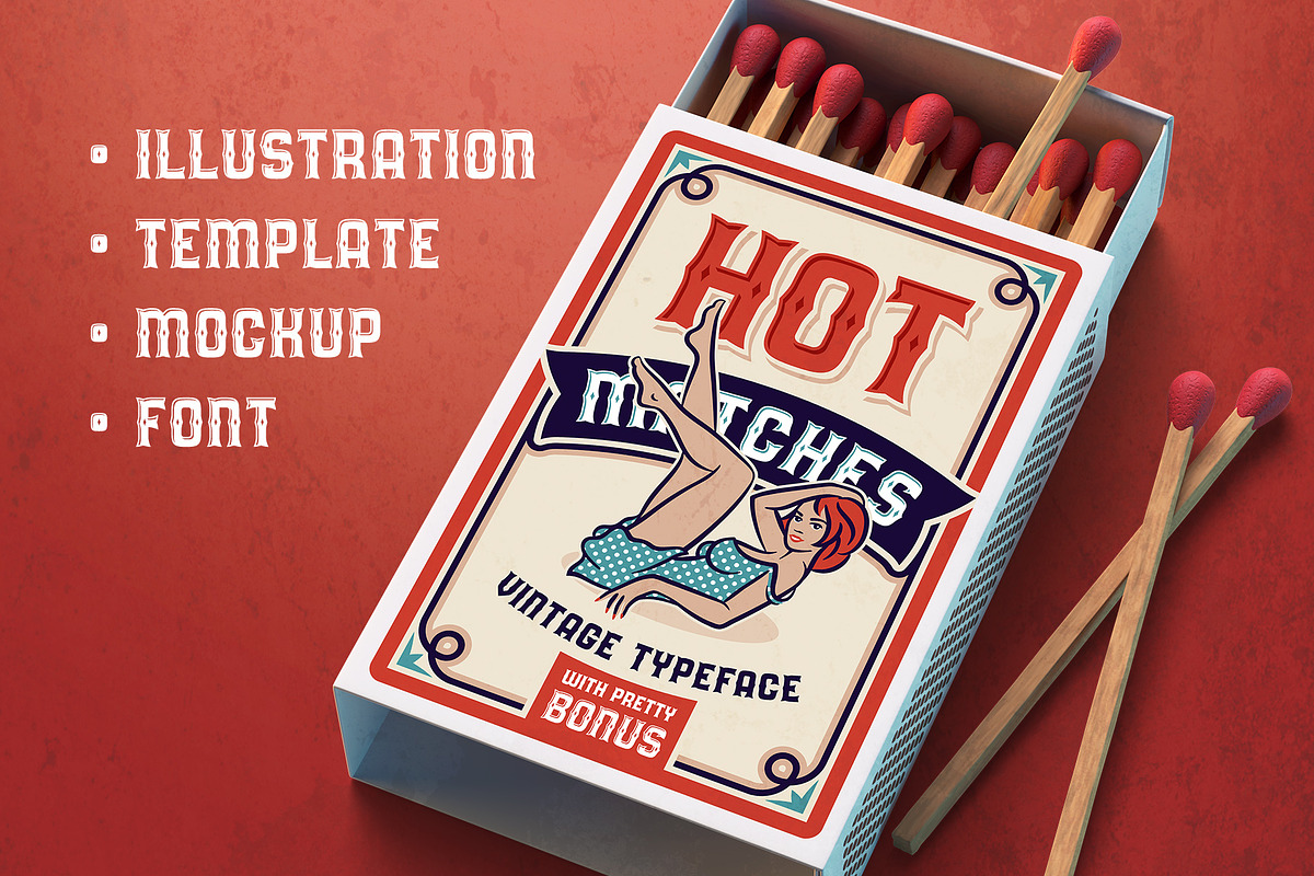 Hot Matches. Font, Mockup, Template! in Display Fonts - product preview 8