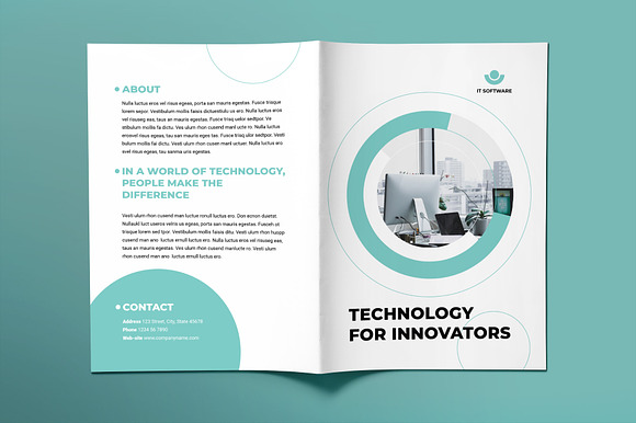 IT Software Brochure Bifold in Brochure Templates - product preview 1