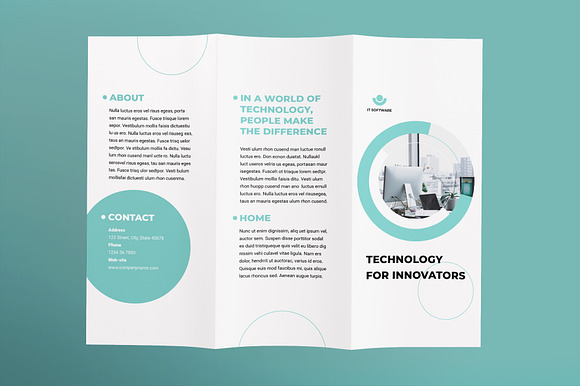 IT Software Brochure Trifold in Brochure Templates - product preview 1