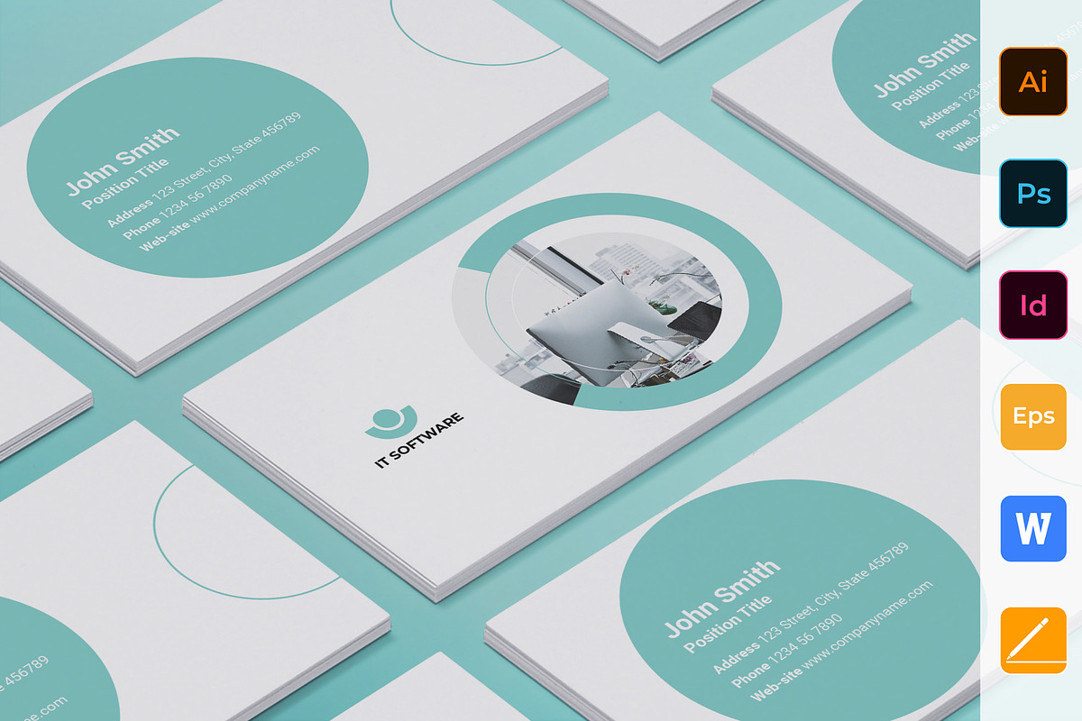 IT Software Business Card in Business Card Templates - product preview 8