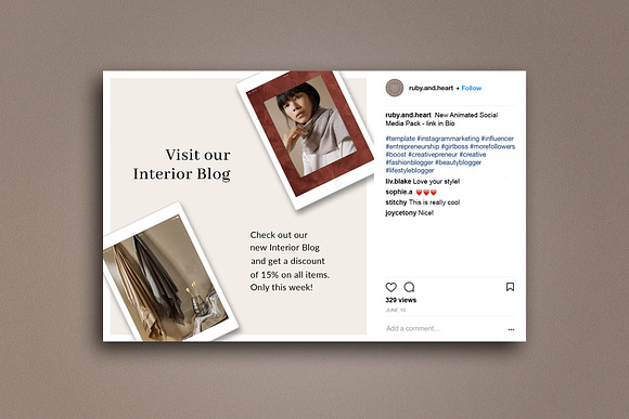 Animated Mobile Device Insta Pack in Instagram Templates - product preview 2