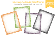 Halloween Rectangle Glittery Frames