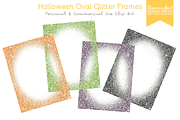 Halloween Oval Glittery Frames