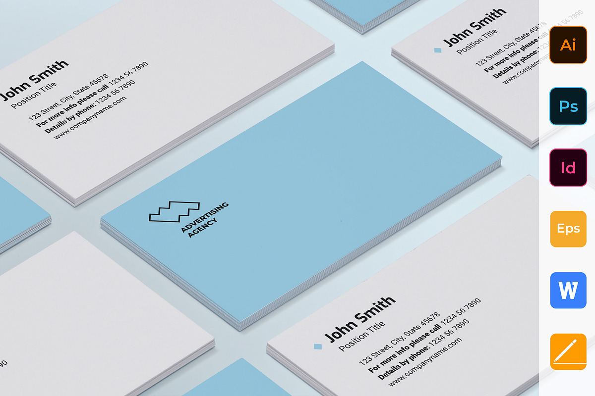 Ad Consultant Business Card in Business Card Templates - product preview 8