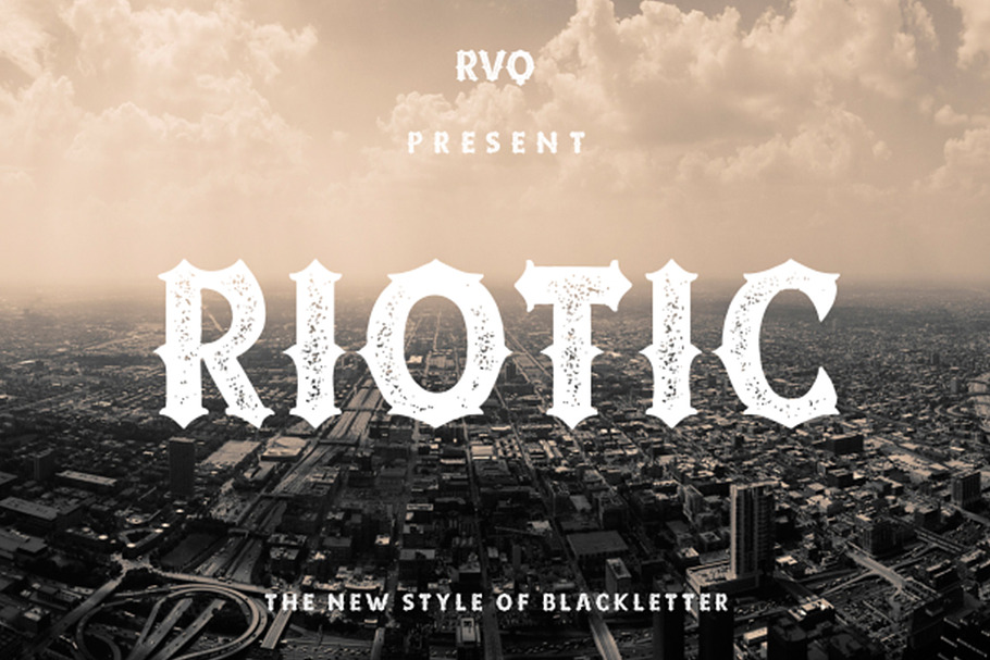 Riotic Typeface + Bonus (intro sale) in Tattoo Fonts - product preview 8