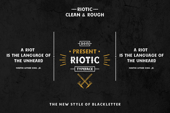 Riotic Typeface + Bonus (intro sale) in Tattoo Fonts - product preview 1