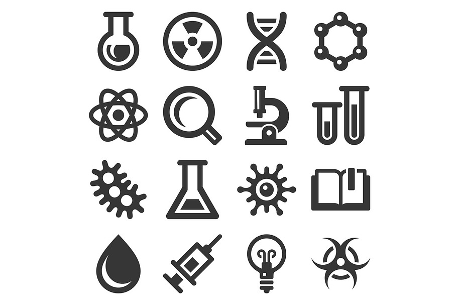 Chemistry and Science Icon Set