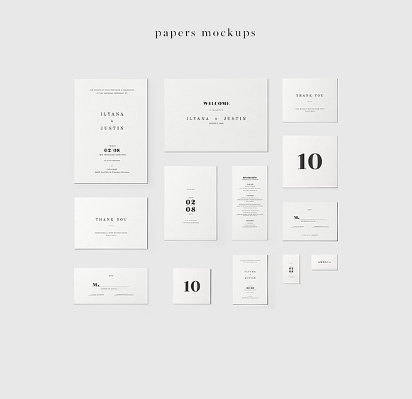 Papers&Envelopes - Big mockup set in Scene Creator Mockups - product preview 13