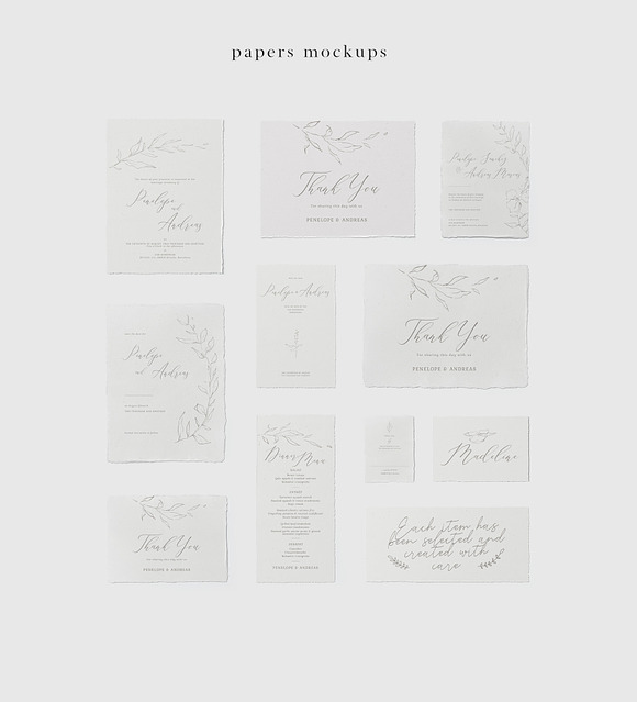 Papers&Envelopes - Big mockup set in Scene Creator Mockups - product preview 15