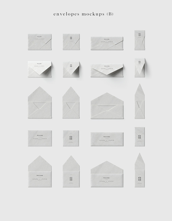 Papers&Envelopes - Big mockup set in Scene Creator Mockups - product preview 20