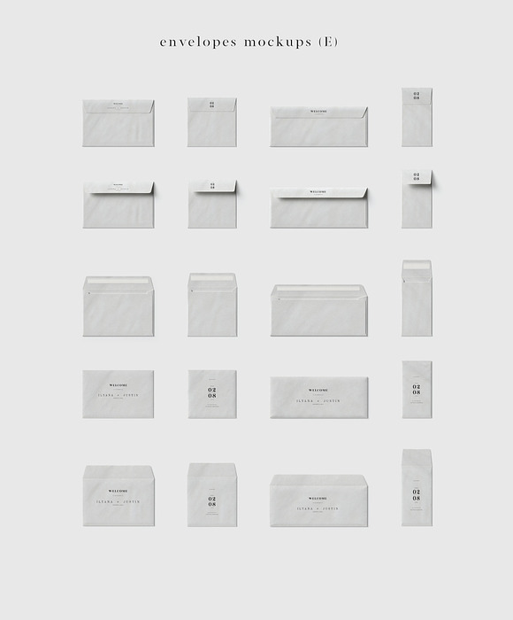 Papers&Envelopes - Big mockup set in Scene Creator Mockups - product preview 23