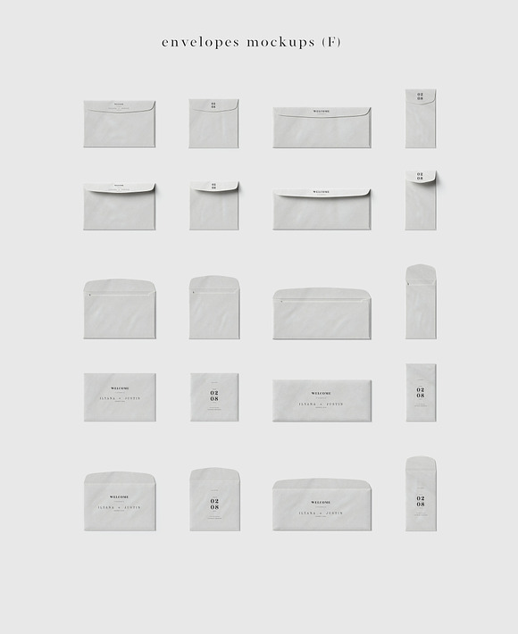 Papers&Envelopes - Big mockup set in Scene Creator Mockups - product preview 24