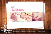 Newborn Baby Card Announcement