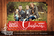 Chirstmas Card Photoshop Template