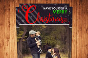 Chirstmas Card Photoshop Template