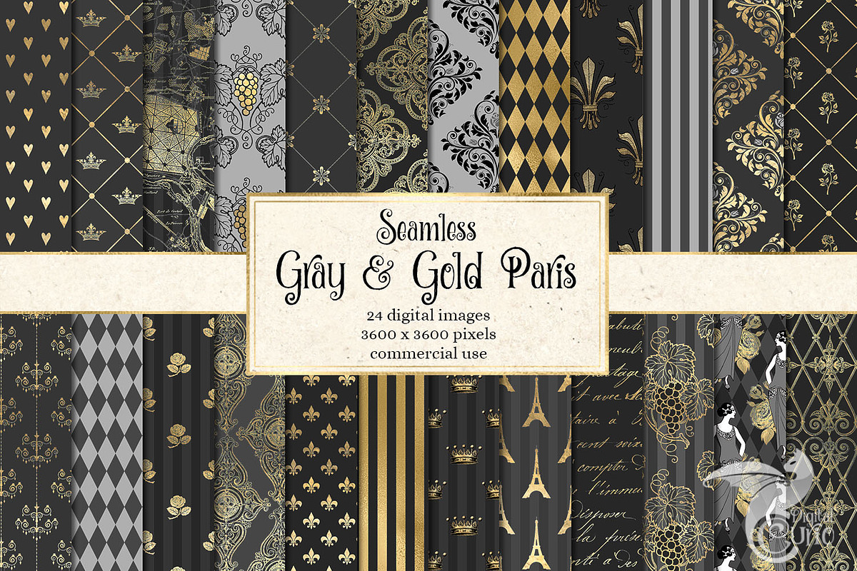Gray and Gold Paris Patterns in Patterns - product preview 8