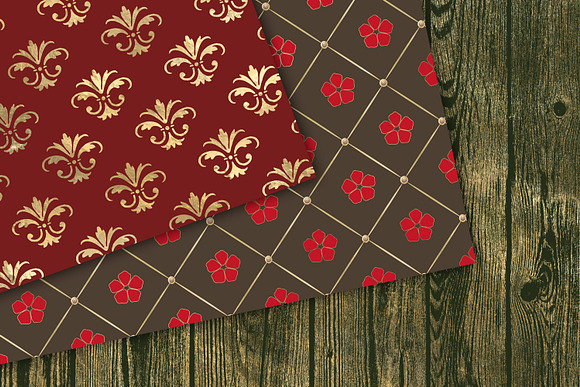 Golden Apple Digital Paper in Patterns - product preview 3