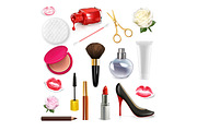 Women cosmetics and accessories