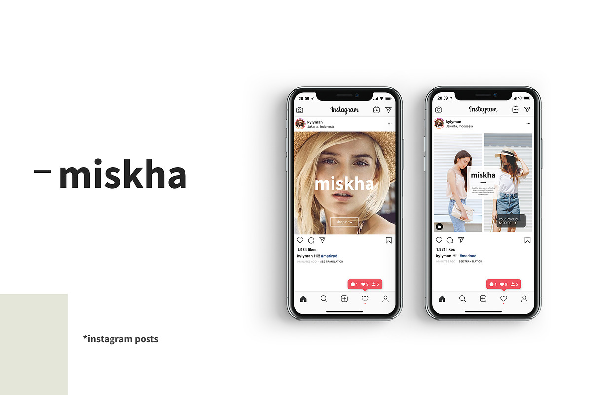 Mishka - Instagram Posts Template in Instagram Templates - product preview 8