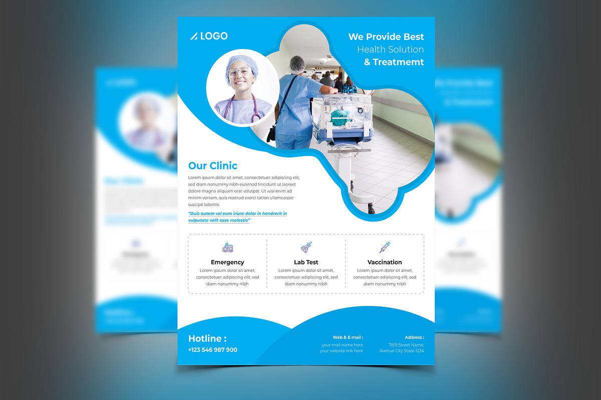 Creative Hospital Flyer Template in Flyer Templates - product preview 8