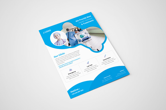 Creative Hospital Flyer Template in Flyer Templates - product preview 2