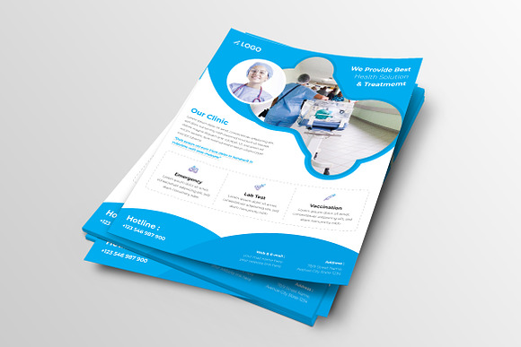 Creative Hospital Flyer Template in Flyer Templates - product preview 3