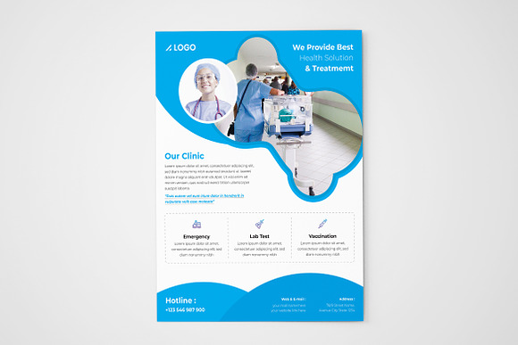 Creative Hospital Flyer Template in Flyer Templates - product preview 4