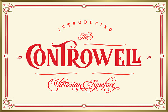 Controwell Victorian Typeface 30%! in Display Fonts - product preview 12